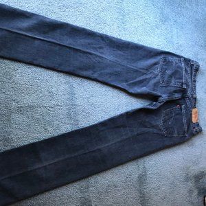 Levis 501 Midnight Blue Distressed Jeans
